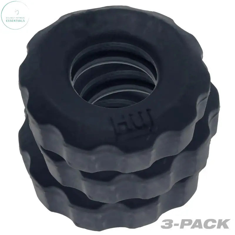 Affordable quality Super Hunkyjunk 3 Pc Cockrings Tar Ice  from Hunkyjunk by Discreet Intimate Essentials with Discreet Delivery 