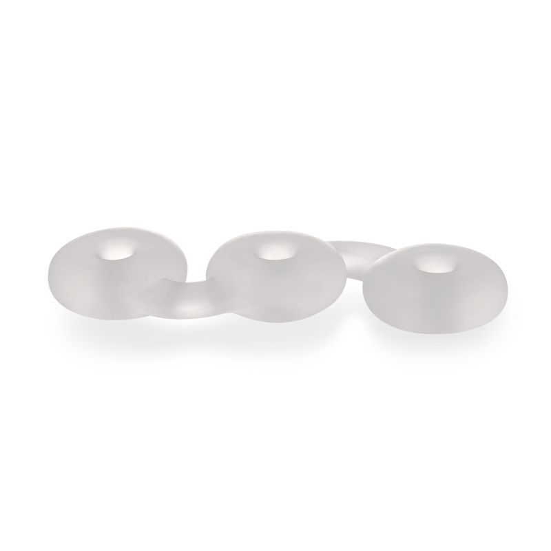 Triple Stack Cock Ring made from soft SilaSkin material, showing its three connected rings for enhanced pleasure and versatility.