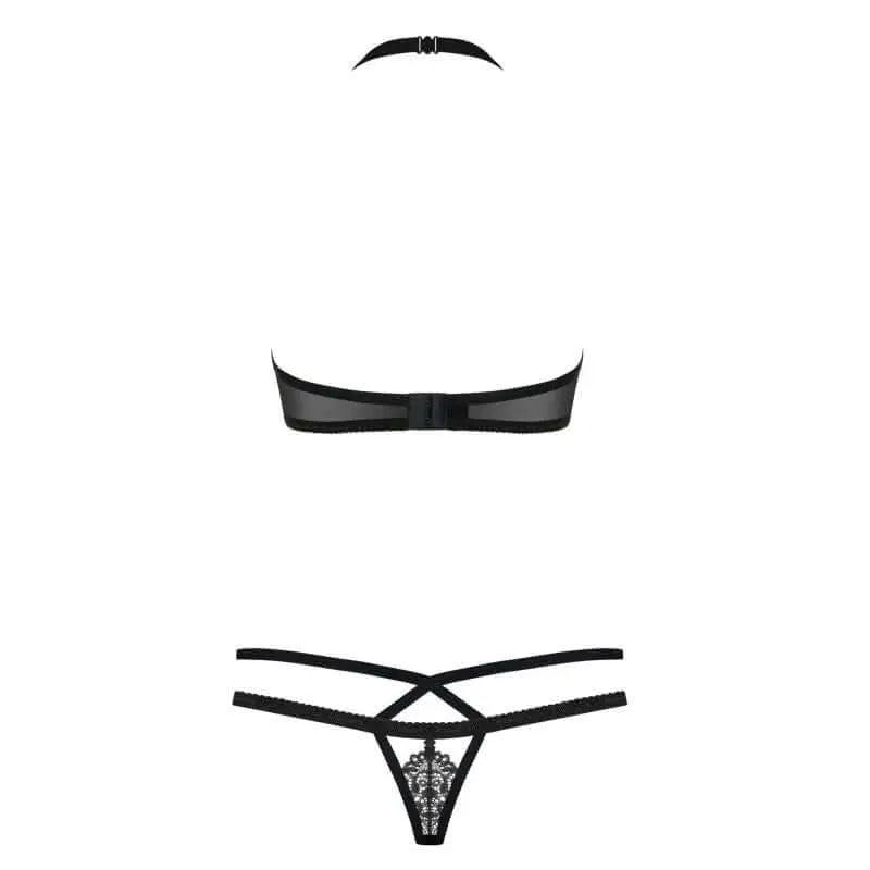 2 Pc Set 838 Black Obsessive Discreet Intimate Essentials.