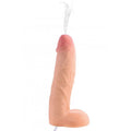 Squirting Dildo 10in with Syringe showing realistic appearance and ejaculation feature for pleasure.