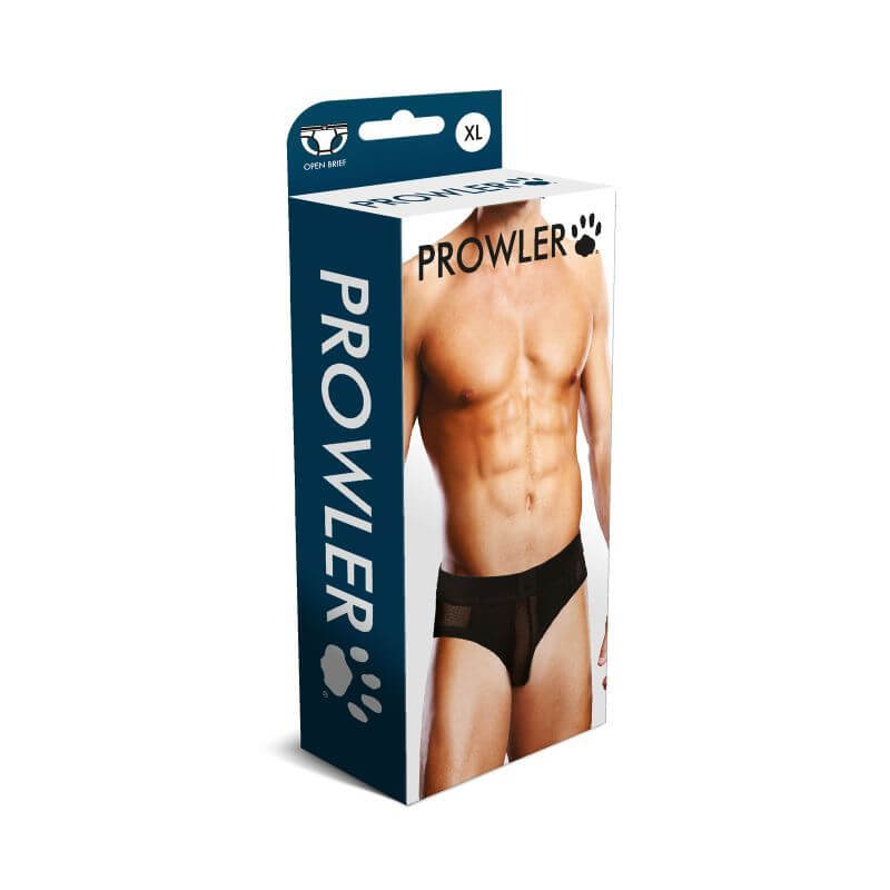 Prowler Mesh Jock Black packaging showcasing the jock strap, designed to flatter body shape and enhance appeal.