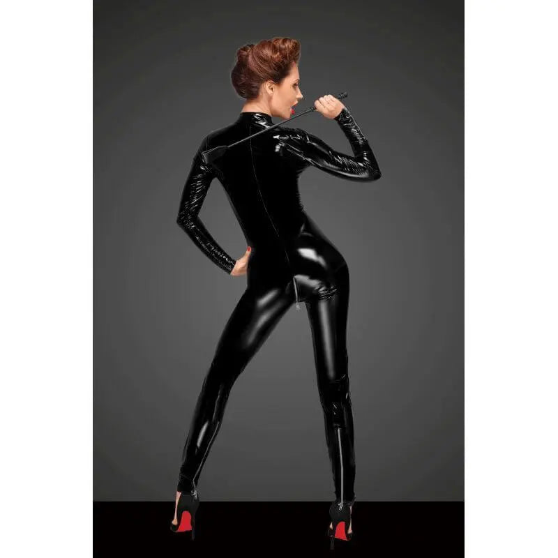 PVC Overall With 3 Way Zipper Noir Discreet Intimate Essentials.
