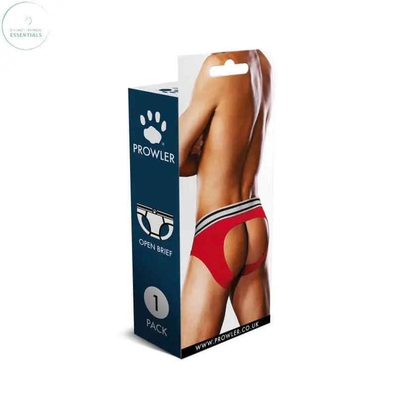 Affordable quality Prowler Open Back Brief White/Red  from Prowler by Discreet Intimate Essentials with Discreet Delivery 