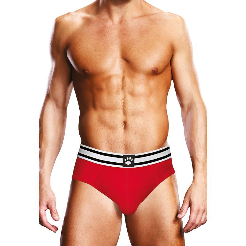 Affordable quality Prowler Open Back Brief Red/White  from Prowler by Discreet Intimate Essentials with Discreet Delivery 