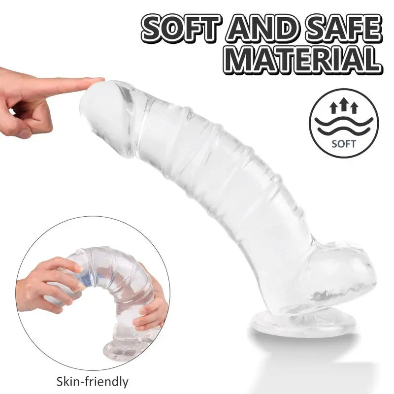 Denny Dong w Balls Clear XXL S-Hande Discreet Intimate Essentials.