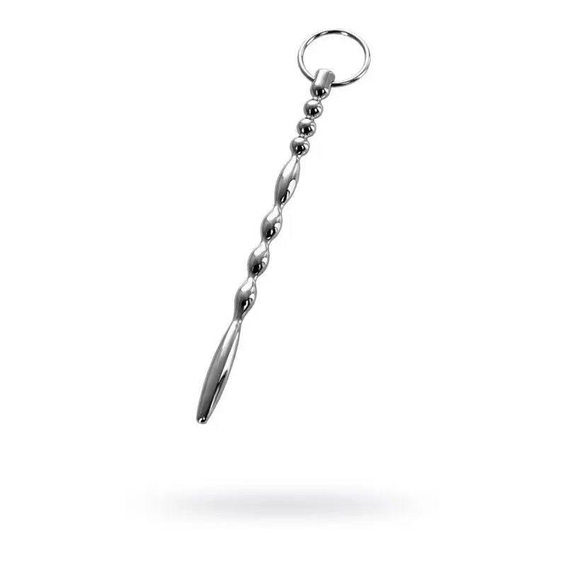 Silver Metal Urethral Plug w Ring Metal Discreet Intimate Essentials.