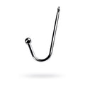 Silver metal anal hook for beginners with a ball, designed for easy insertion and anal bondage practices.