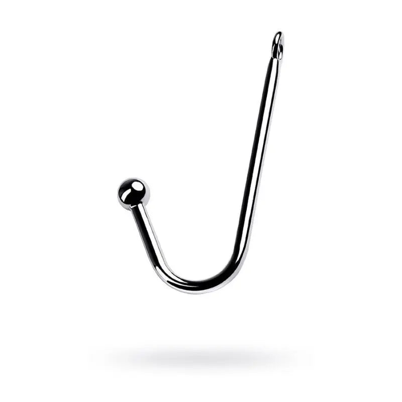 Silver Metal Anal Hook w Ball Metal Discreet Intimate Essentials.