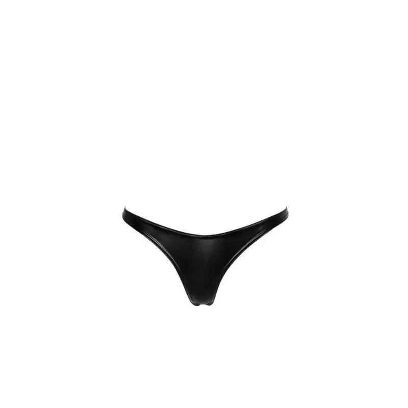 Power Wetlook Thong Noir Discreet Intimate Essentials.