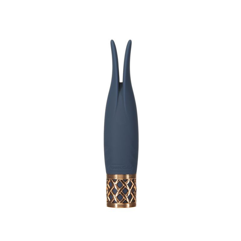 Petite clitoral vibrator from Pillow Talk Secrets with elegant design and flexible tips for playful teasing.