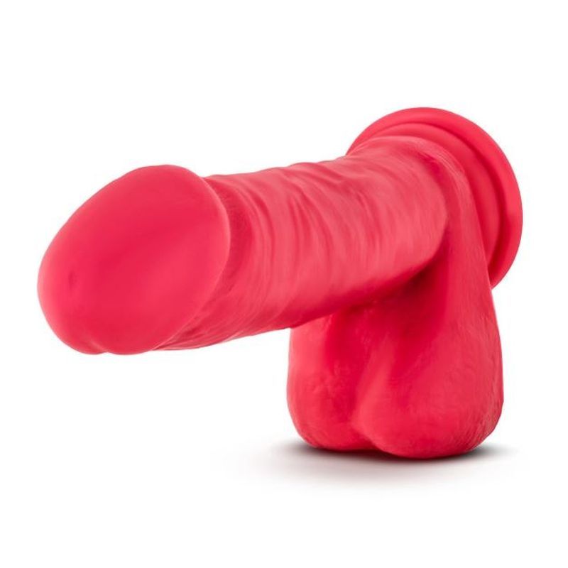 Ruse Big Poppa Cerise Dildo, a realistic dildo with suction cup, showcasing its vibrant color and realistic details.