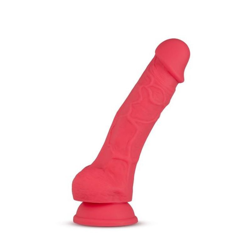 Ruse Hypnotize dildo in cerise color with strong suction cup base, designed for pleasure and G-spot stimulation.