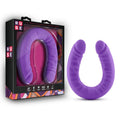 Ruse Silicone Slim 18in Purple Double Dong, a purple silicone double dildo in packaging.