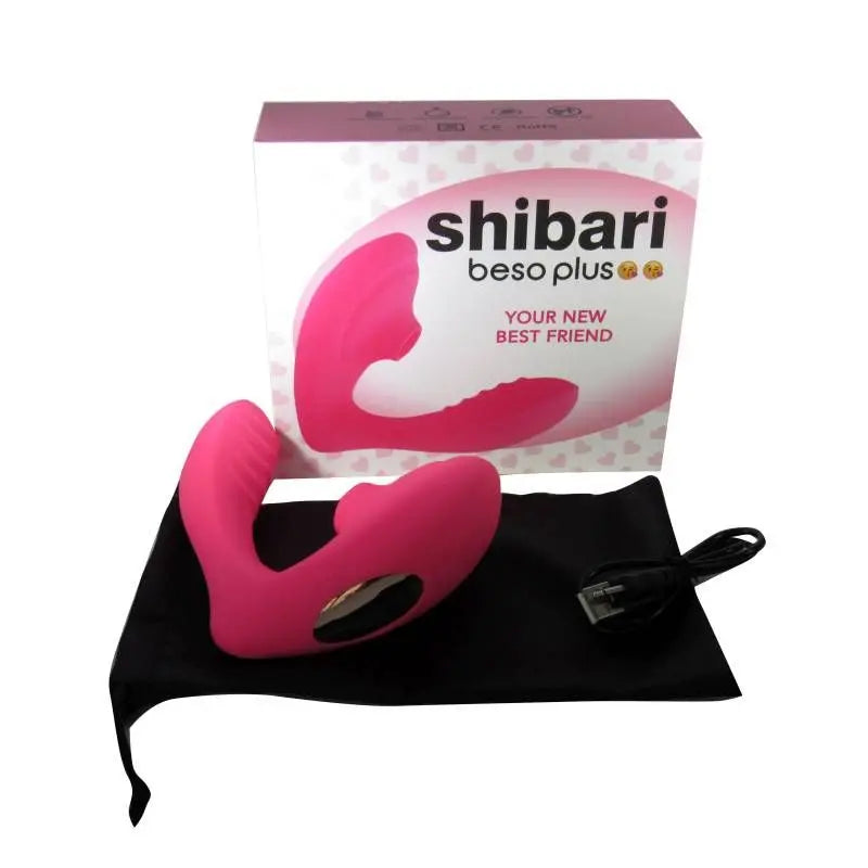 Shibari Beso Plus G-Spot and Clitoral Vibrator Pink Shibari Discreet Intimate Essentials.