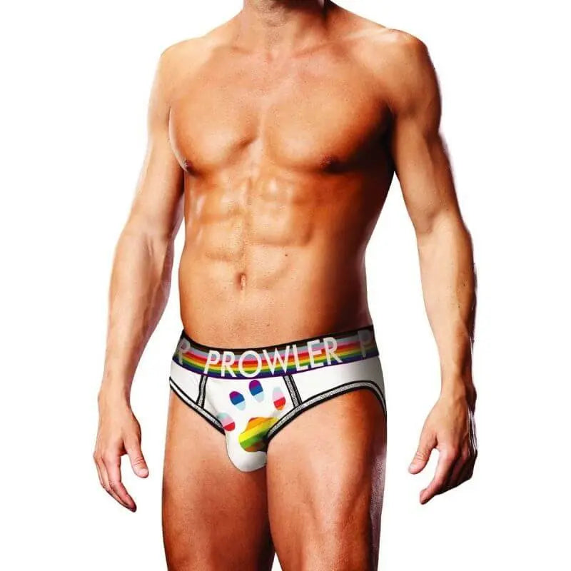 Affordable quality Prowler Oversized Paw Open Back Brief White  from Prowler by Discreet Intimate Essentials with Discreet Delivery 