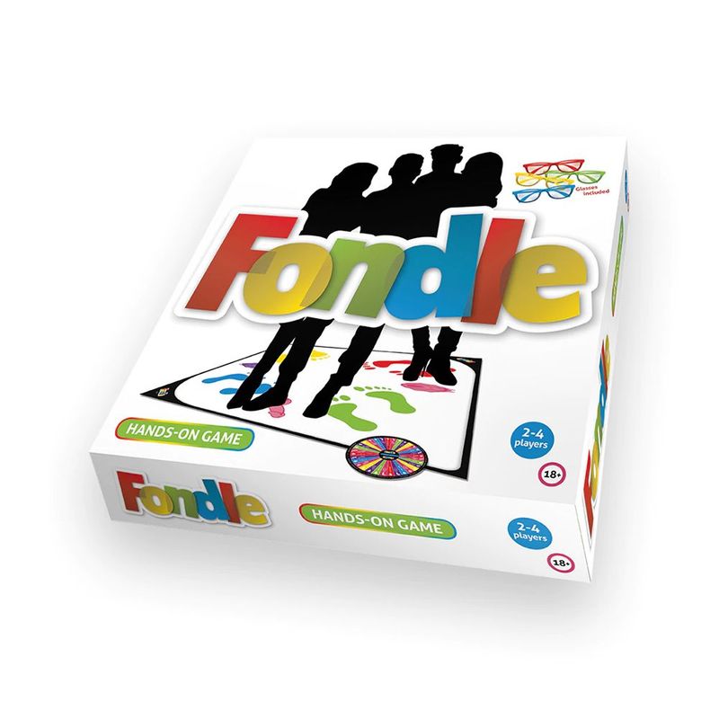 Play Wiv Me Fondle Board Game box featuring colorful graphics and instructions for a fun hands-on game.