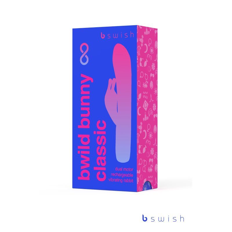 Bwild Bunny Classic Infinite packaging showcasing the rechargeable waterproof rabbit vibrator design and features.
