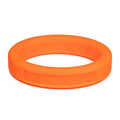 Classic silicone penis ring in vibrant orange color, designed for comfort and durability, 44mm stretchy silicone construction.