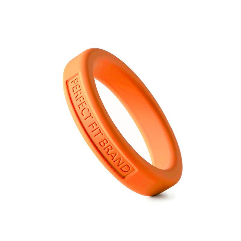 Classic silicone penis ring in orange color, 44mm size, offering comfort and superior stretch for enhanced pleasure.