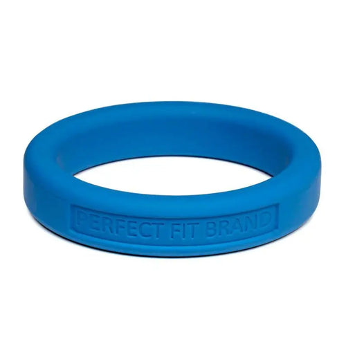 Classic Silicone Medium Stretch Penis Ring 44mm Blue PerfectFit Discreet Intimate Essentials.