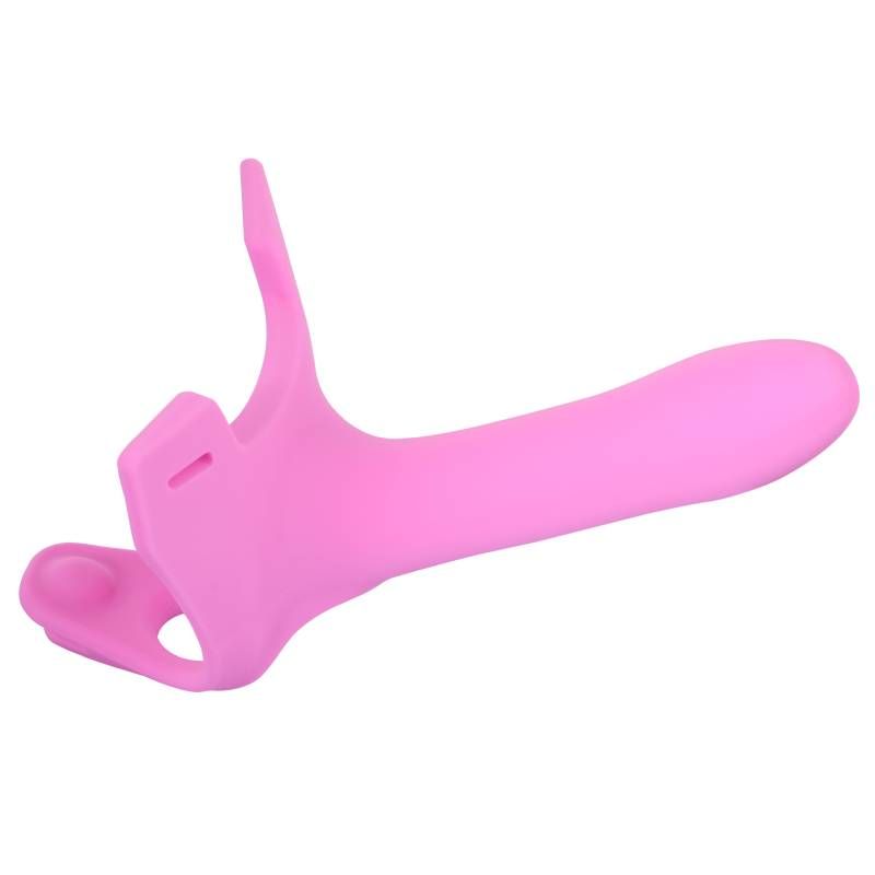 Zoro Strap-On 6.5in Pink, a strap-on dildo with body contour design for optimal comfort and control.