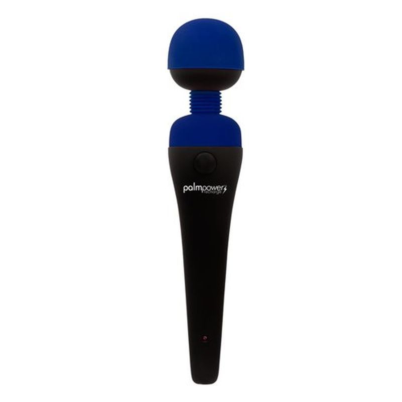 PalmPower Massage Wand Blue, cordless massage wand designed for powerful, deep tissue massage, rechargeable, and waterproof.