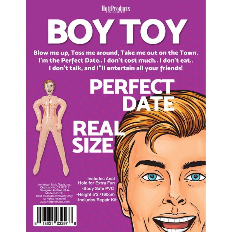 Boy Toy Sex Doll Male - Perfect Date, Real Size, Includes 3 Pleasure Holes, Body Safe PVC, Repair Kit, Adult Toy.