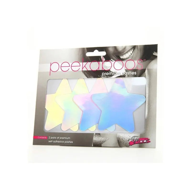 Iridescent Stars Pasties Peekaboo Pasties Discreet Intimate Essentials.
