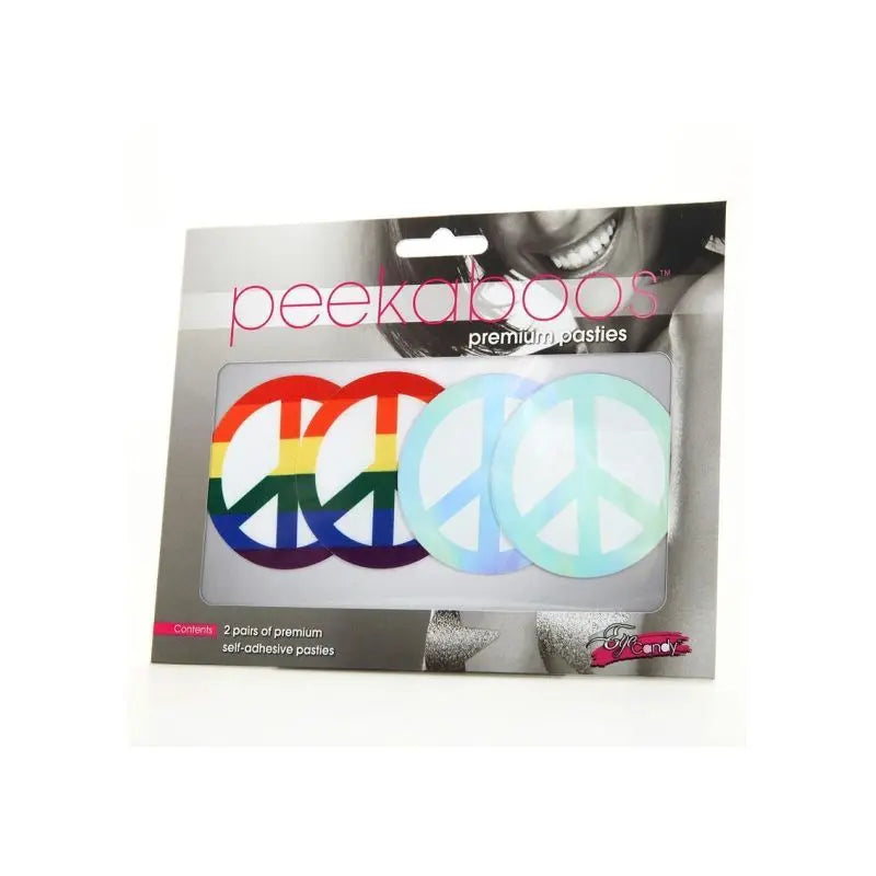 Pride Peace Sign Pasties Peekaboo Pasties Discreet Intimate Essentials.