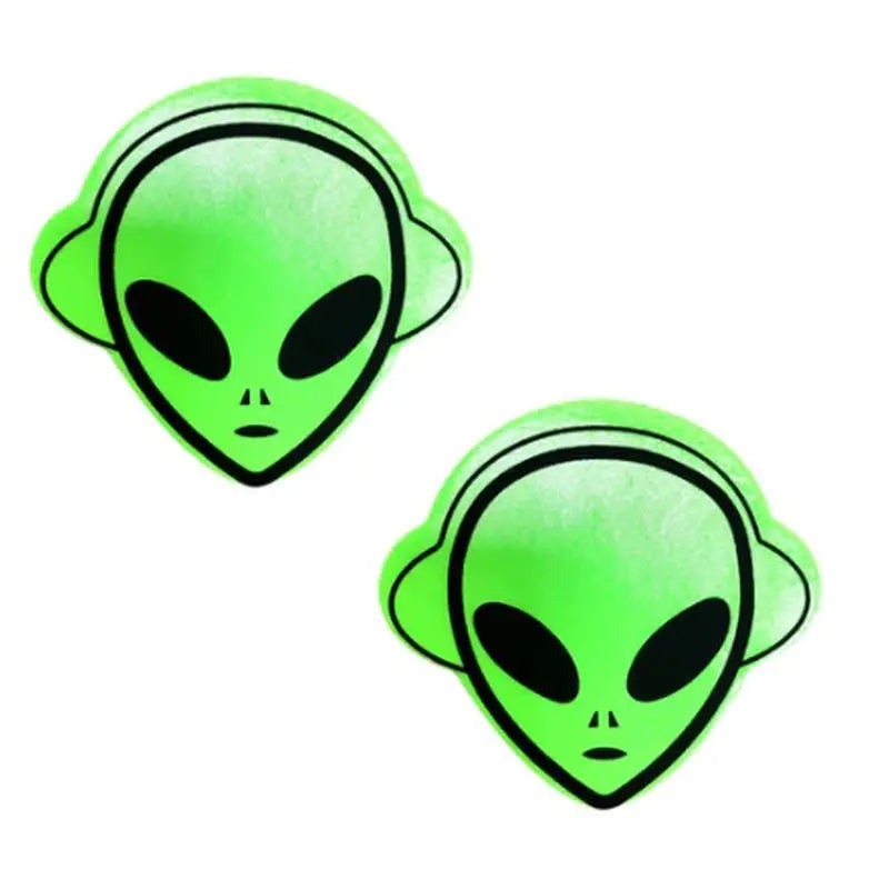 Neon Green Blacklight Alien Pasties Neva Nude Discreet Intimate Essentials.