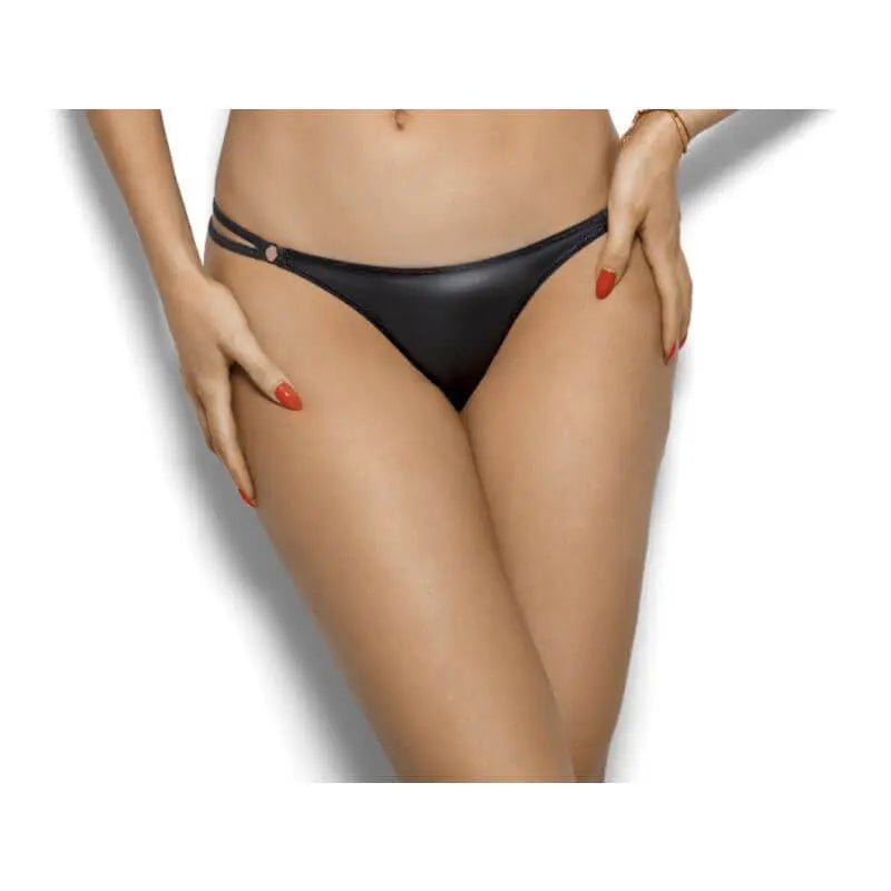 Stretch Wetlook G-String Black Axami Lingerie Discreet Intimate Essentials.
