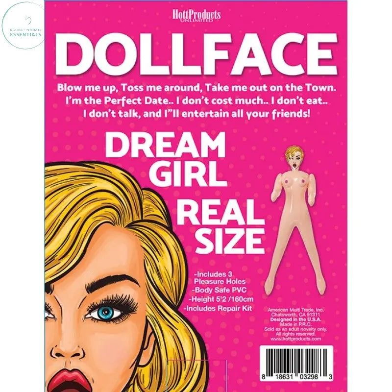 Affordable quality Doll Face Blow Up Doll  from Hott Products by Discreet Intimate Essentials with Discreet Delivery 