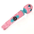 Scruffy Pet Toys Wanda DelPoochie - plush, pink vibrating toy with facial features and control button, perfect for adult novelty.