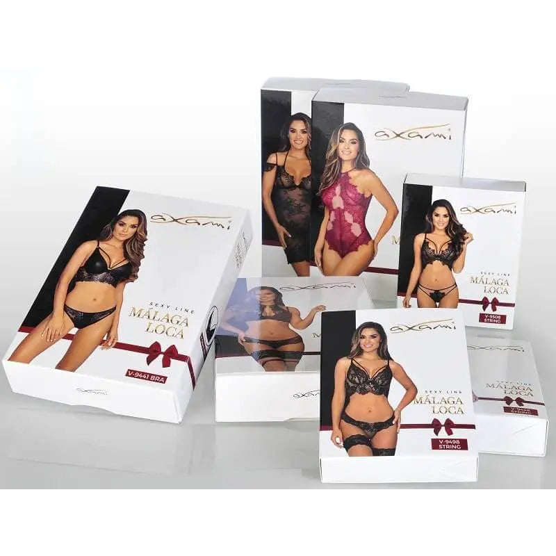 Lace Open Front G-String White Axami Lingerie Discreet Intimate Essentials.