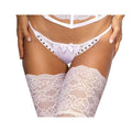 Microfiber and Lace G-String with Studs White Axami Lingerie Discreet Intimate Essentials.