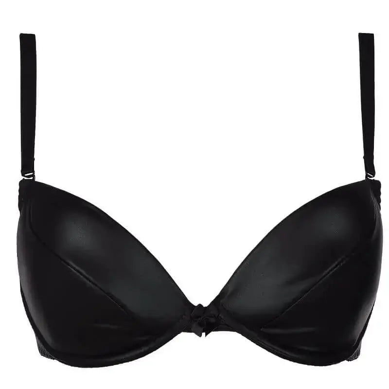 Stretch Wetlook Bra Black Axami Lingerie Discreet Intimate Essentials.