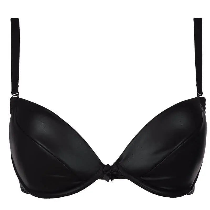 Stretch Wetlook Bra Black Axami Lingerie Discreet Intimate Essentials.