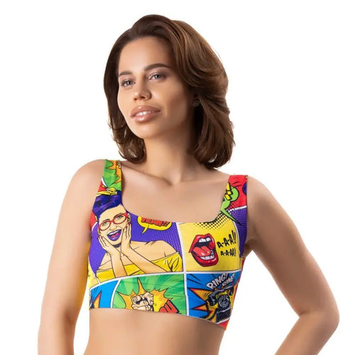 Comics Insta Crop Top Mememe Lingerie Discreet Intimate Essentials.