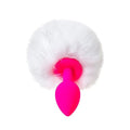 ToDo Sweet Bunny Anal Plug in pink silicone with a fluffy white bunny tail, perfect for beginners and experienced users.