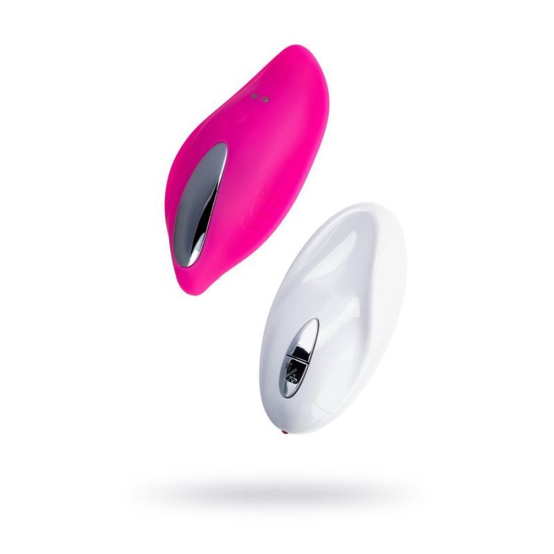 JOS Rumba Wearable Vibrator in hot pink and white, a wearable remote control vibrator for sensual enjoyment.