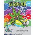 High AF Adult Coloring Book cover featuring cannabis-themed illustrations, perfect for adult coloring book for cannabis enthusiasts.