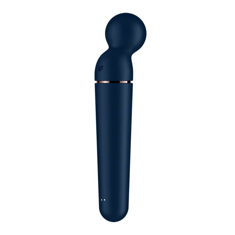 Satisfyer Planet Wand-er vibrator displayed in a sleek black design, perfect for full-body massages.