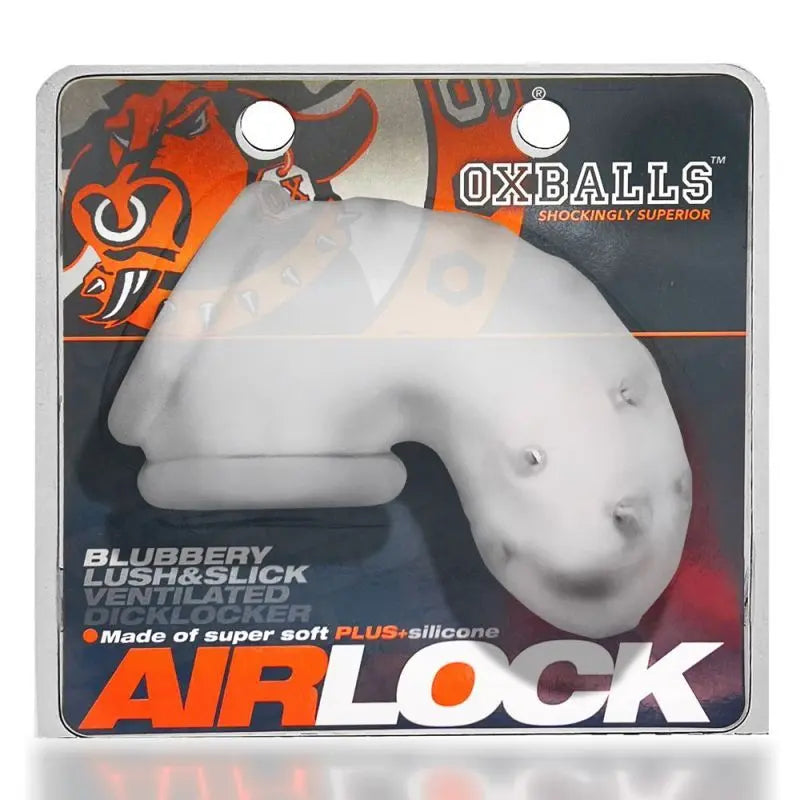 Airlock Air-Lite Vented Chastity Clear Ice OxBalls Discreet Intimate Essentials.