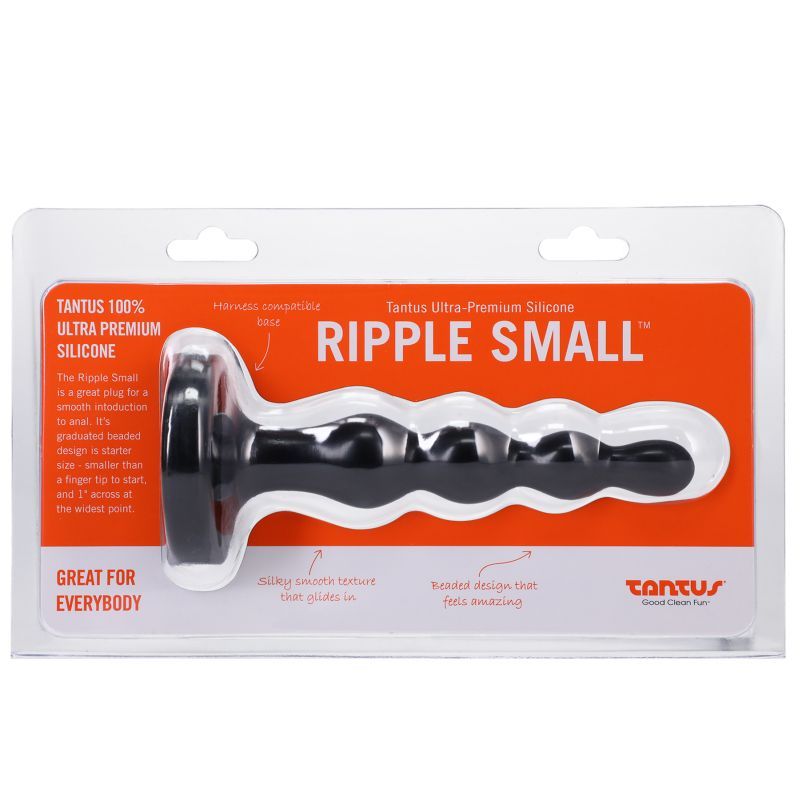 Ripple Small onyx small silicone anal plug by Tantus, made from 100% ultra-premium silicone, perfect for beginners.