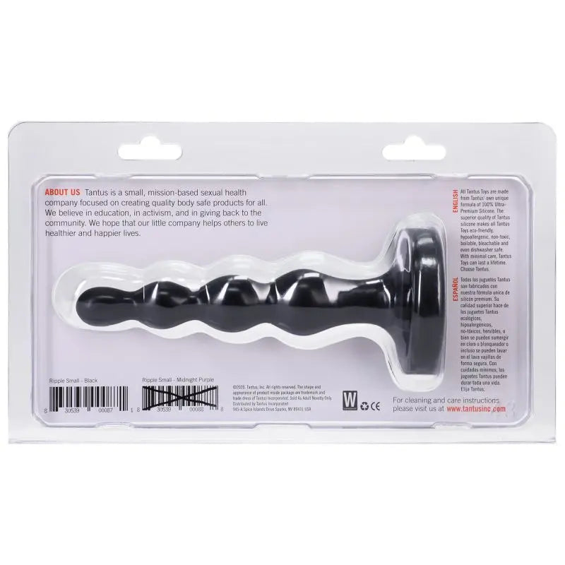 Ripple Small Onyx Tantus Discreet Intimate Essentials.