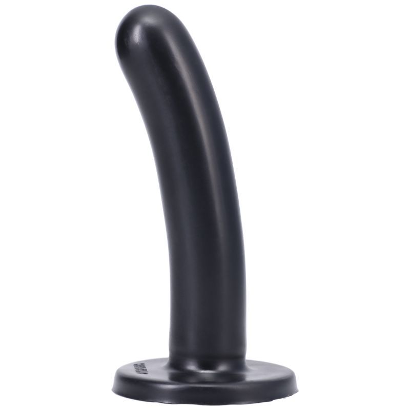 Silk medium dildo in onyx color, made of 100% Ultra-Premium Silicone, harness compatible and easy to clean.