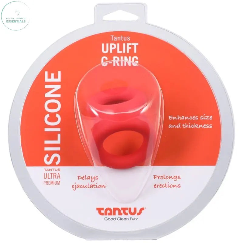 Affordable quality Uplift Silicone Cock Ring Crimson  from Tantus by Discreet Intimate Essentials with Discreet Delivery 