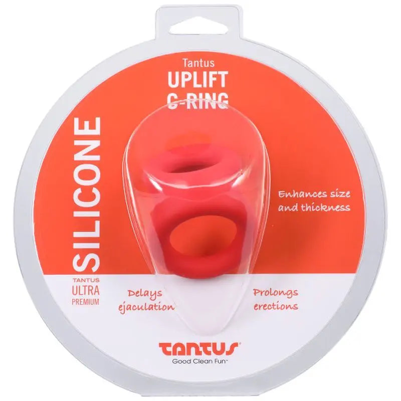 Uplift Silicone Cock Ring Crimson Tantus Discreet Intimate Essentials.
