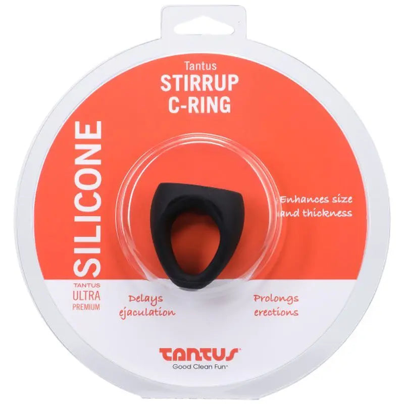 Stirrup Silicone Cock Ring Onyx Tantus Discreet Intimate Essentials.