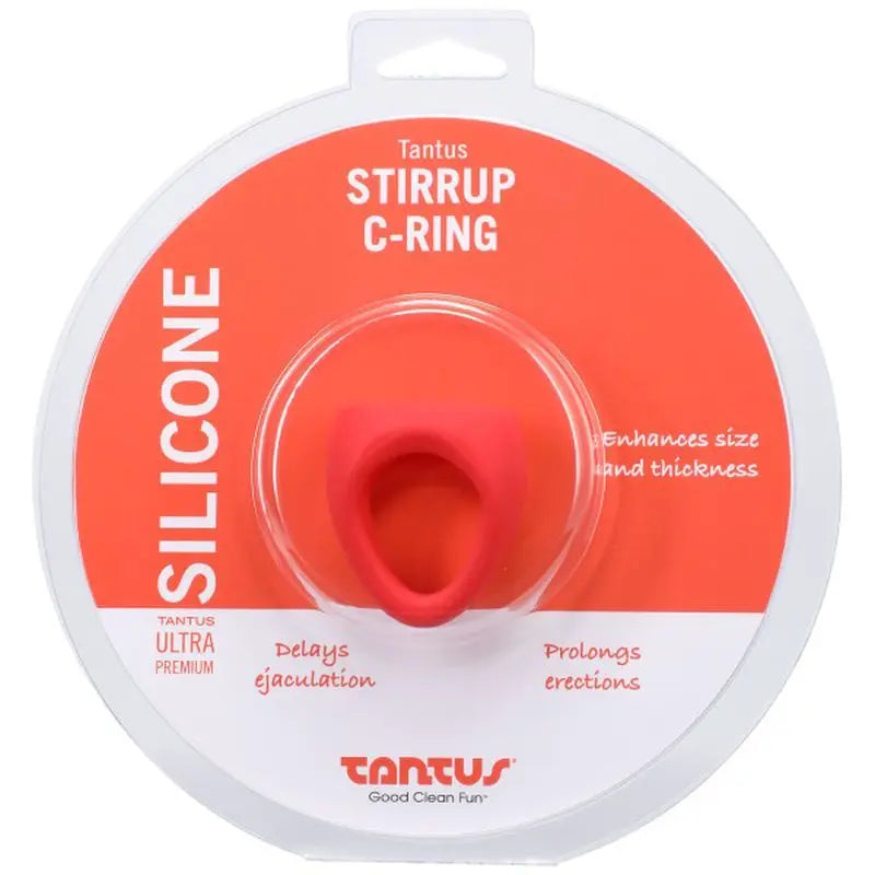 Stirrup Silicone Cock Ring Crimson Tantus Discreet Intimate Essentials.